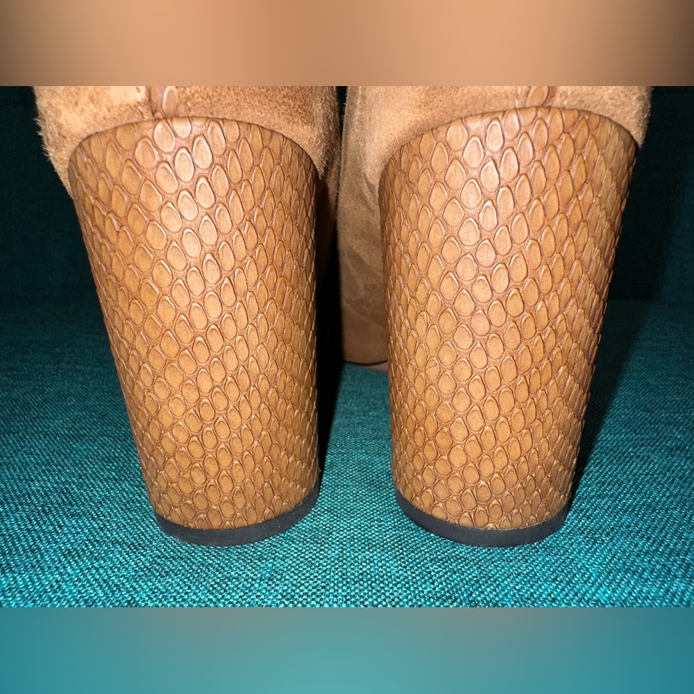 Franco Sarto L Ingall Suede/Leather Pumps High Heel Brown Shoes 8 MINT! - Picture 5 of 7